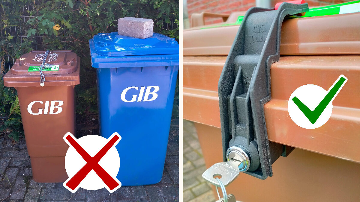 Mülltonnen richtig verschließen – GIB-Entsorgung Wesermarsch