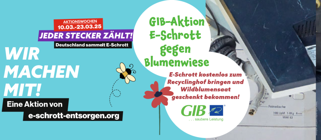 Kampagnenmotiv E-Schott gegen Blumenwiese. Aktionszeitraum 10. bis 23. März 2025.