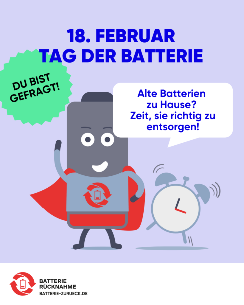 Illustration einer lachenden Batterie