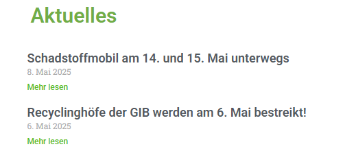 Aktuelles Website