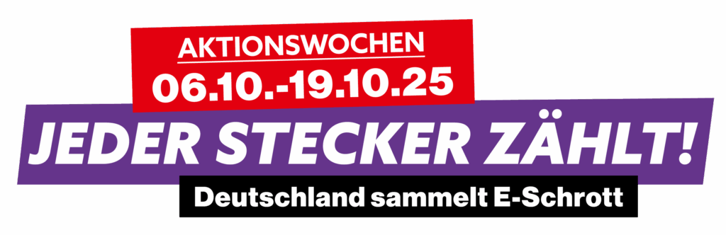 Aktionswochenbanner Deutschland sammelt E-Schrott vom 6. bis 19. Oktober 2025