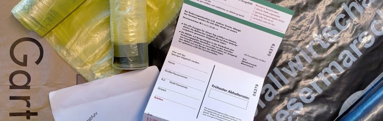 Darstellung der Sperrmüllkarte und den unterschiedlichen Abfallsäcken